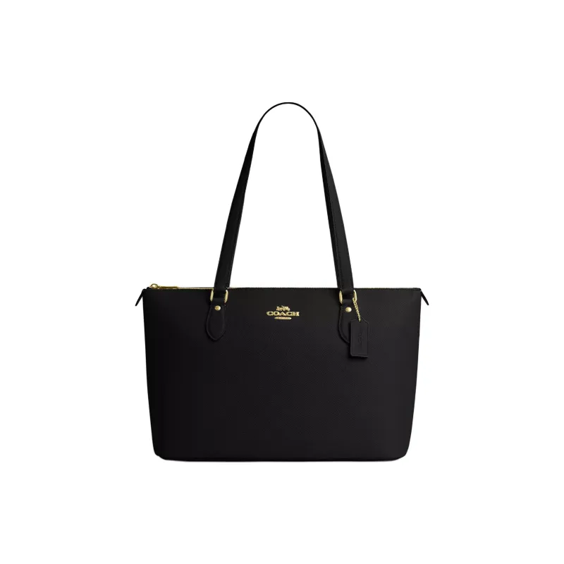 COACH Gallery Recycled Leather Fiber Layer Tote Bag, Shopping Bag, Handbag Tubas Women's Black-0