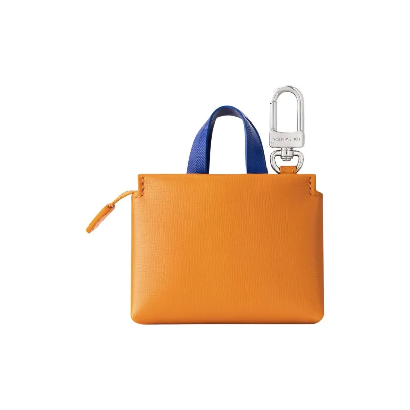 LOUIS VUITTON Leather Bag Accessory Mini Unisex Orange-2