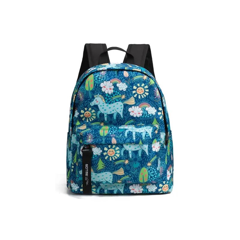 NOT ME Polyester Backpack Unisex Forest Green-2