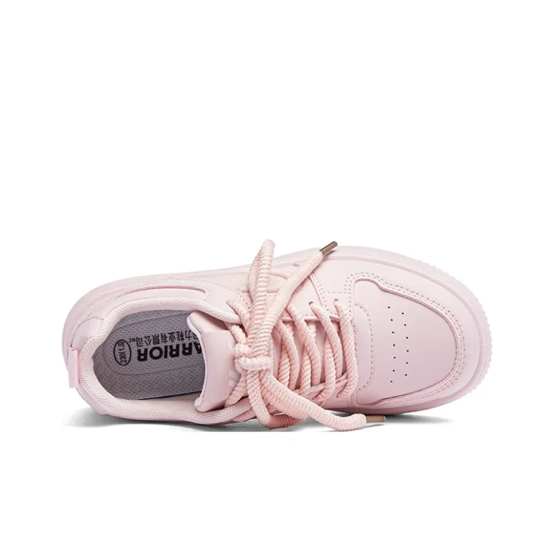 Warrior Abrasion Resistant Breathable Low Top Skateboard Shoes Women's Pink-4