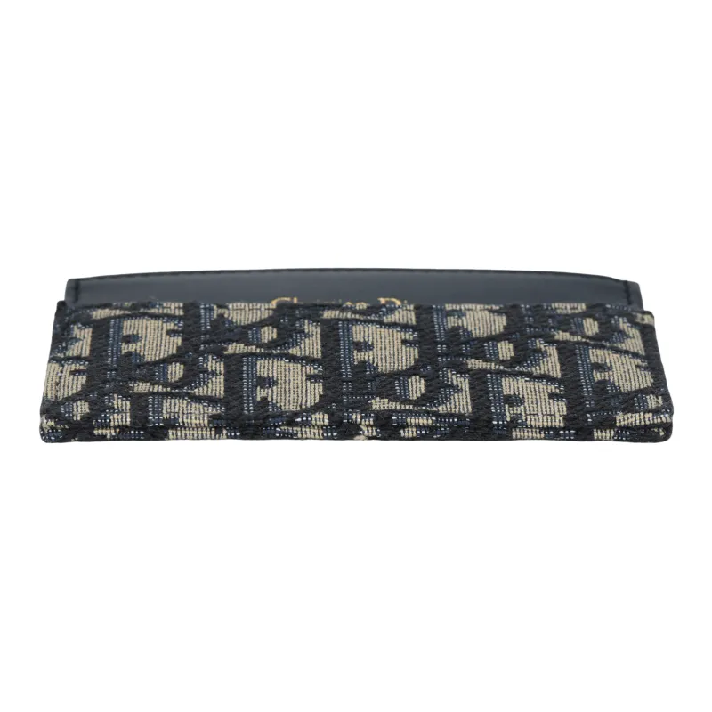 DIOR Travel Cotton Card Holder Women's Blue-3