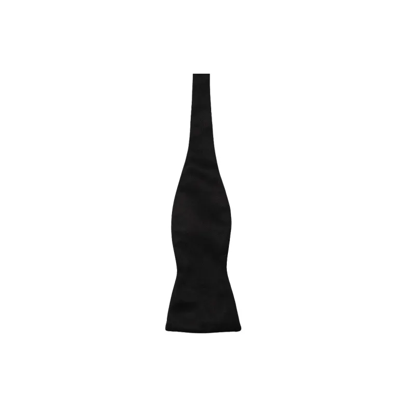 AMANI Silk Bow Tie Unisex Black-1