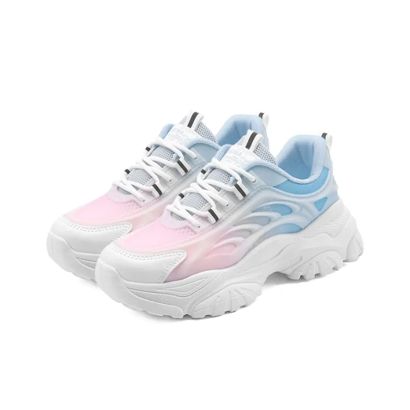 Gai Renpu Slip Resistant, Abrasion Resistant, Breathable Low Top Chunky Sneakers Women's-1