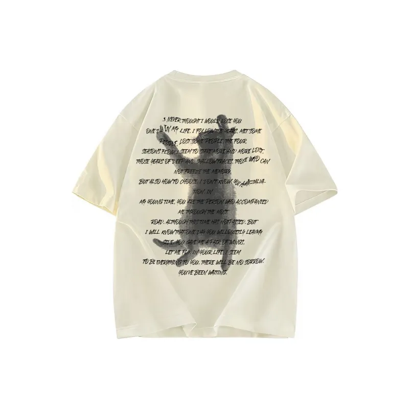A02 T-Shirts Unisex Light Beige Apricot-1