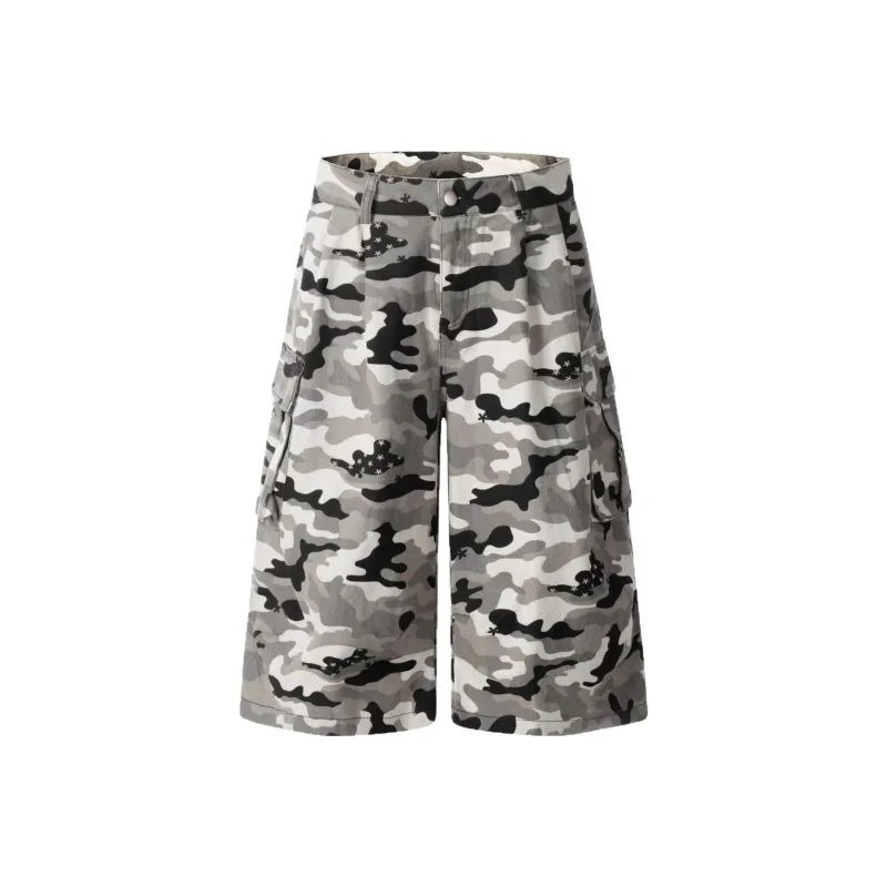 HLPT Denim Shorts Unisex Camouflage-0