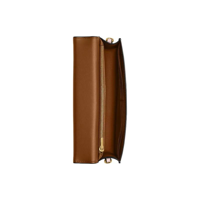 COACH Evie Refined Calfskin Wallet Trumpets Women's Blush Color-3