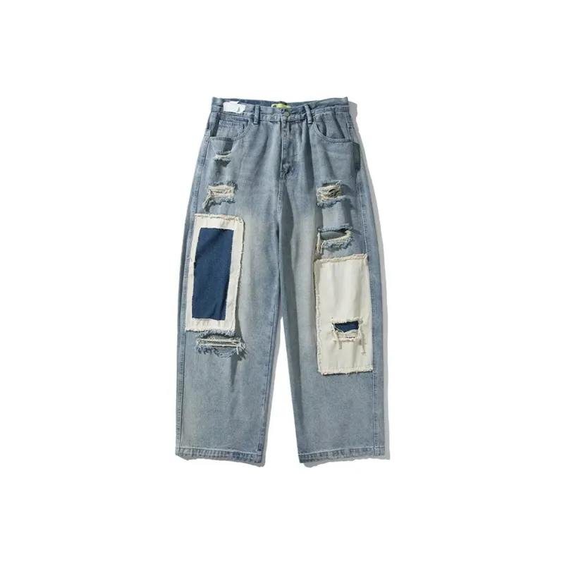 HKRXEC Jeans Men Light Blue-0