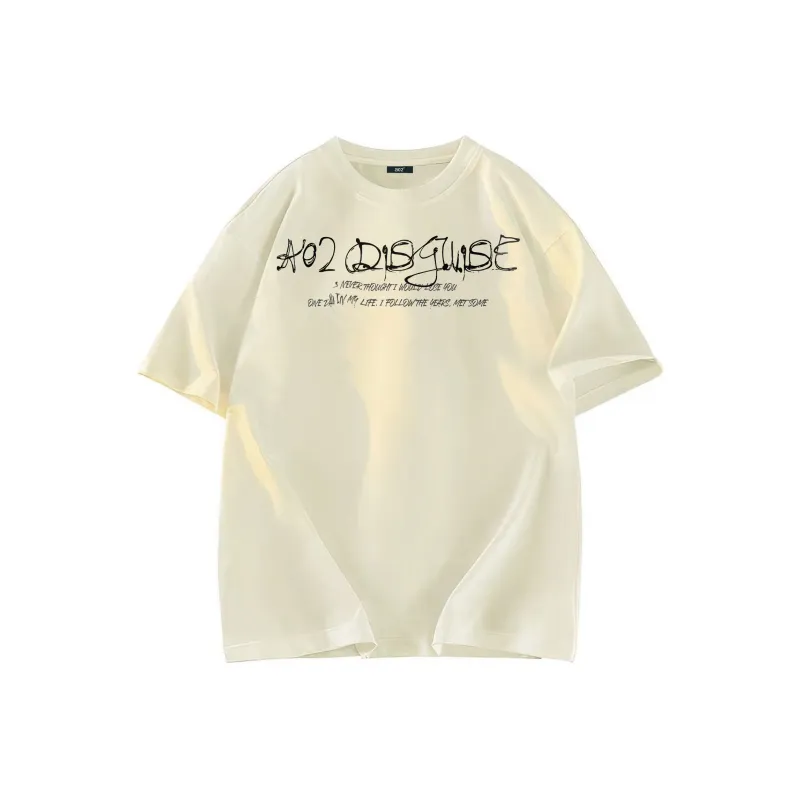 A02 T-Shirts Unisex Light Beige Apricot-0