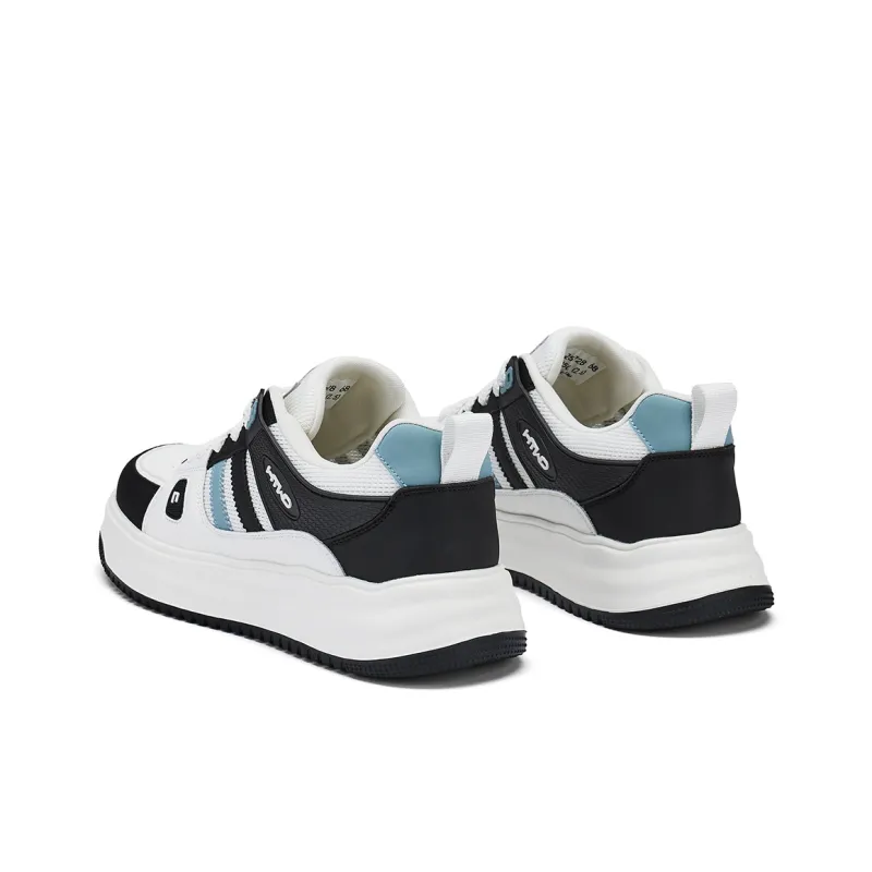 Hotwind White Sneakers Abrasion Resistant Slip Resistant Low Top Skateboard Shoes Men's-3
