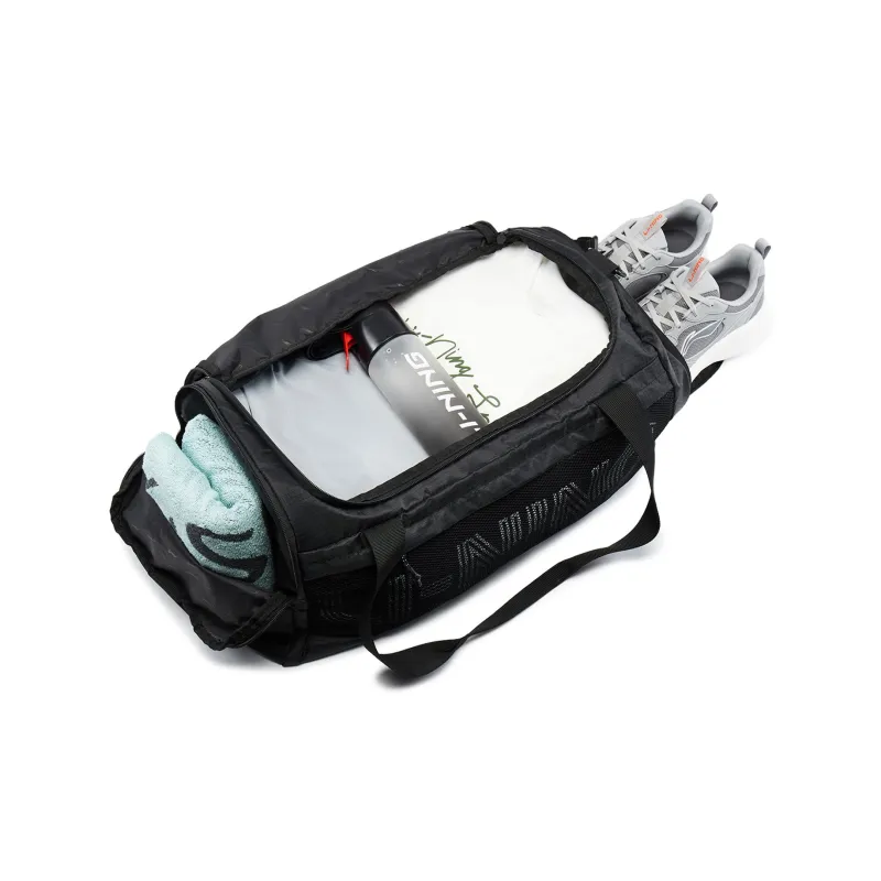 LiNing Fitness Series Polyester Travel Bag Unisex Black-3