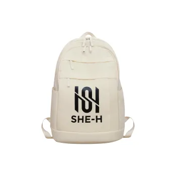 Meow In The Grass Nylon Backpack Unisex Black/Green/White