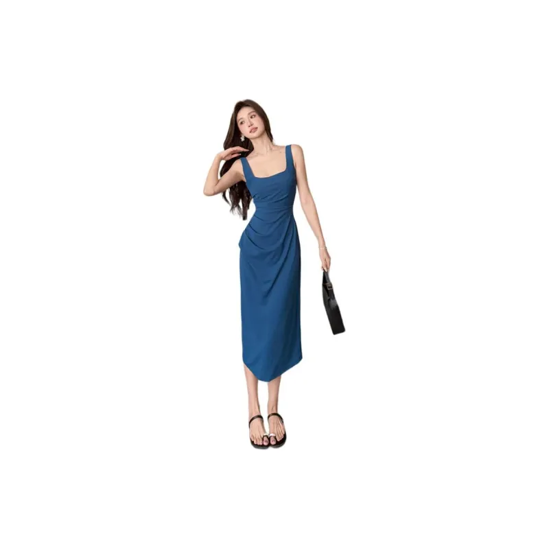 GUOZHEN Slip Dresses Women's Sea Teal-0