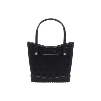 Crocs Brand Logo Tote Bag, Shopping Bag, Handbag Medium Size Unisex Black