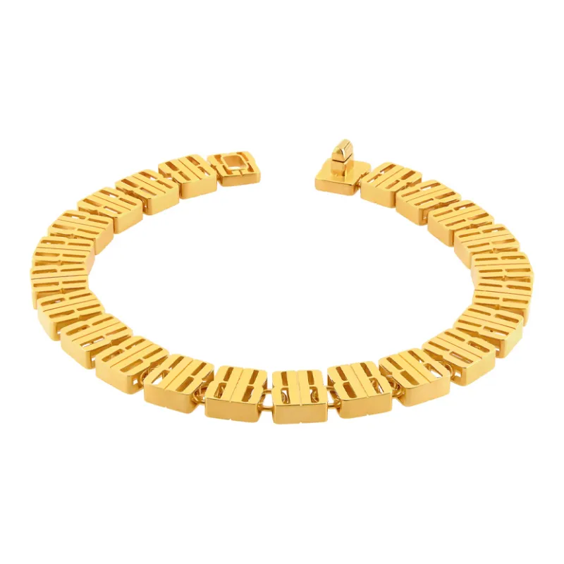 Balenciaga Zinc Alloy Necklaces Unisex Gold-1