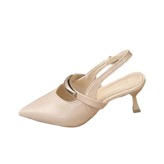 WUJI Slim Heel High Heels 7cm Women's-3