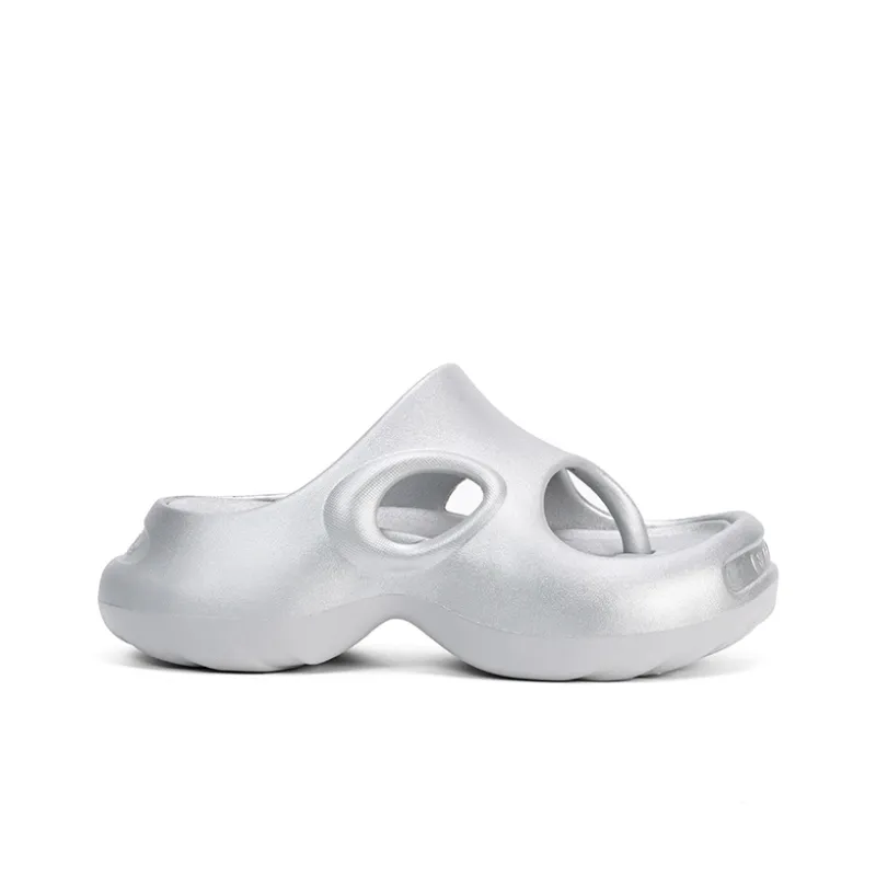Ouder Souffle Abrasion Resistant Slip Resistant Flip Flops Women's Shimmering Silver-1