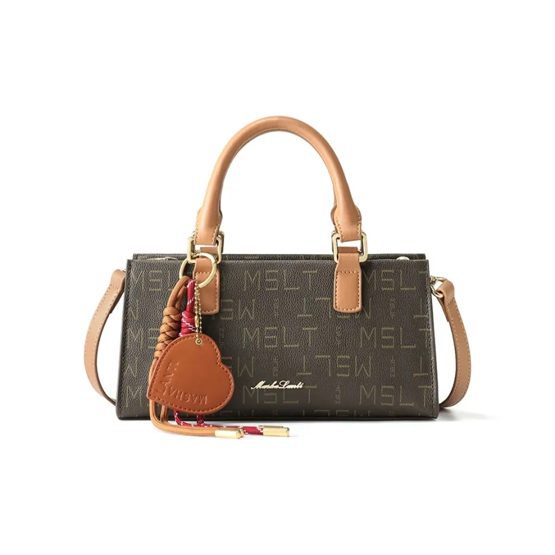 MashaLanti PVC With Synthetic Leather Crossbody One Shoulder Handbag Women's Coffee & Tea Brown-0