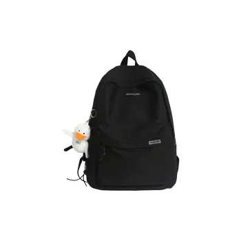 JEANSWEST Nylon Backpack Unisex Black/White