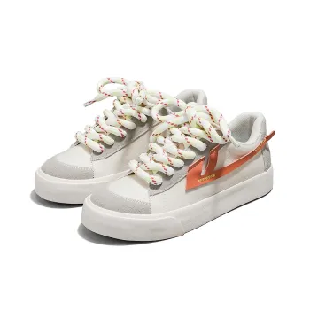 Warrior Low Top Canvas Shoes Women's Beige/Gray/Orange