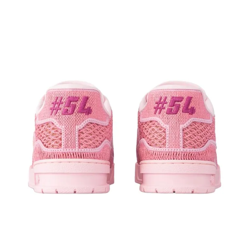 LOUIS VUITTON Trainer Low Top Skateboard Shoes Men's Pink-4