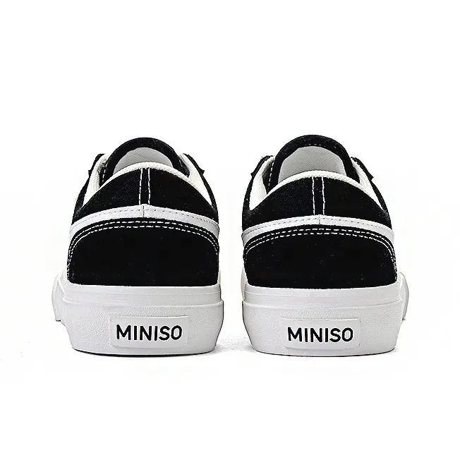 MINISO Low Top Casual Shoes Unisex Black Purple-5