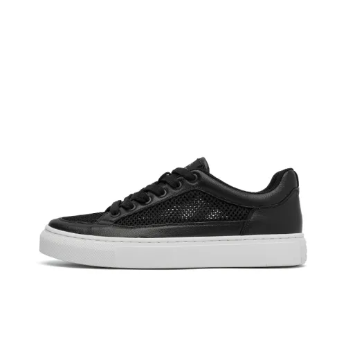 Oak Elephant Breathable Low Top Skateboard Shoes Men's Black