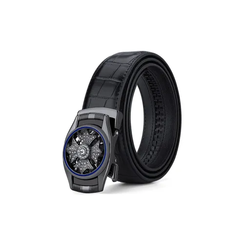 YUZHAOLIN Cow Split Leather Belts Men's Width 3.5CM