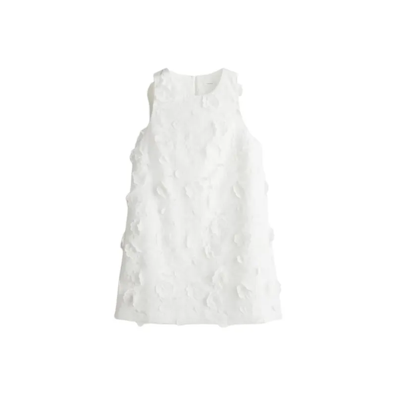 H&M Sleeveless Dresses Women's White-0