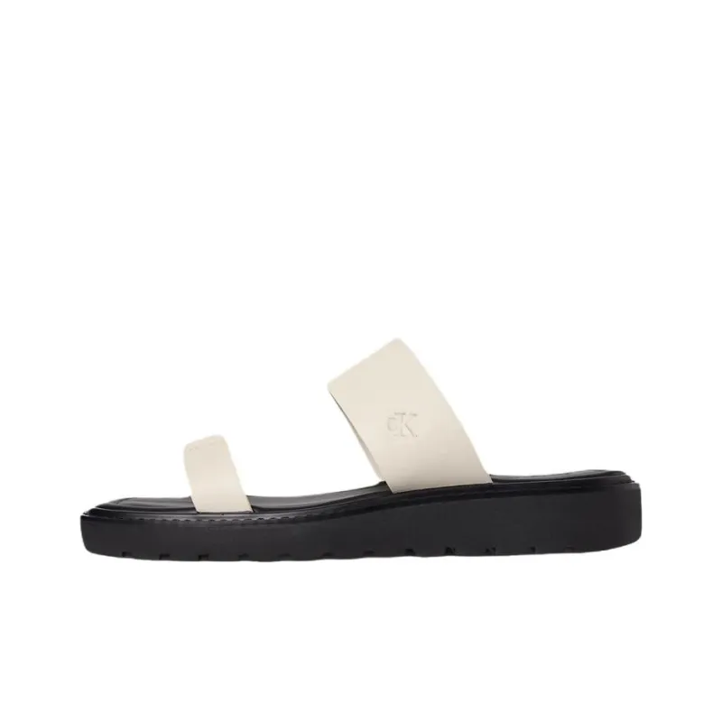 CKJ CALVIN KLEIN JEANS EVA Slip Resistant Slide Slippers Women's White-0