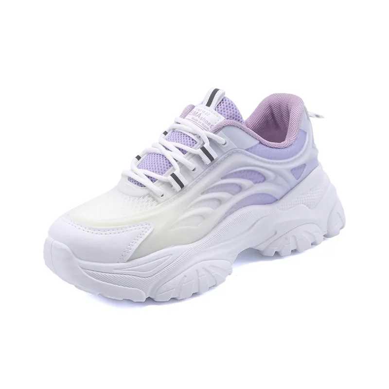 Gai Renpu Slip Resistant, Abrasion Resistant, Breathable Low Top Chunky Sneakers Women's-8