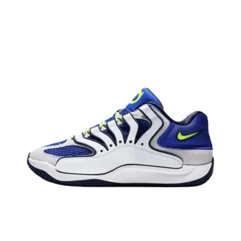Nike KD 18 Anti Slip Wear Resistant Low Top Basketball Shoes Men's White Blue