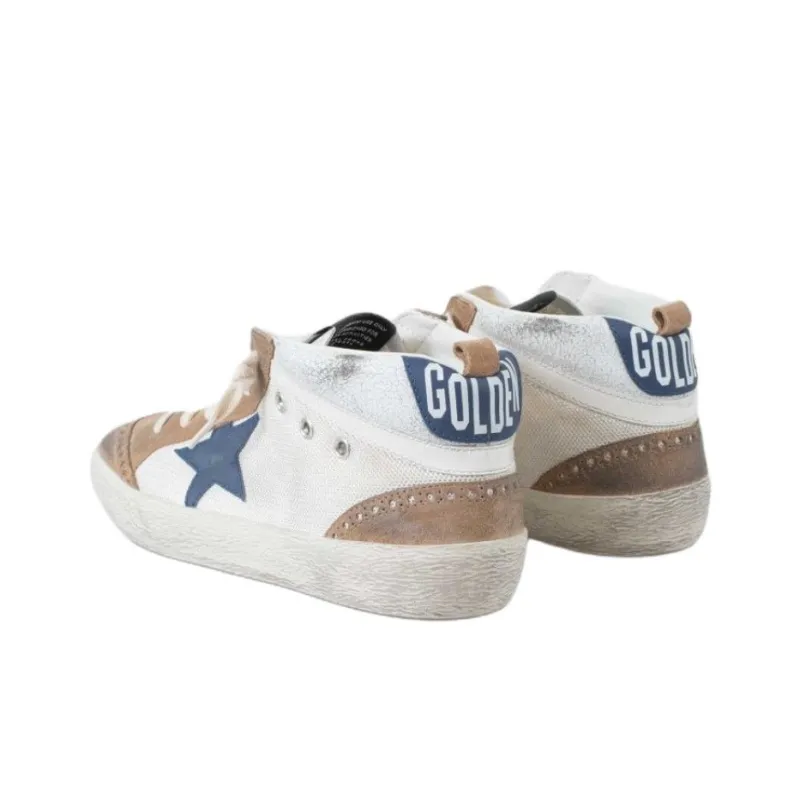 Golden Goose Mid Star Low Top Skateboard Shoes Men's Brown-3