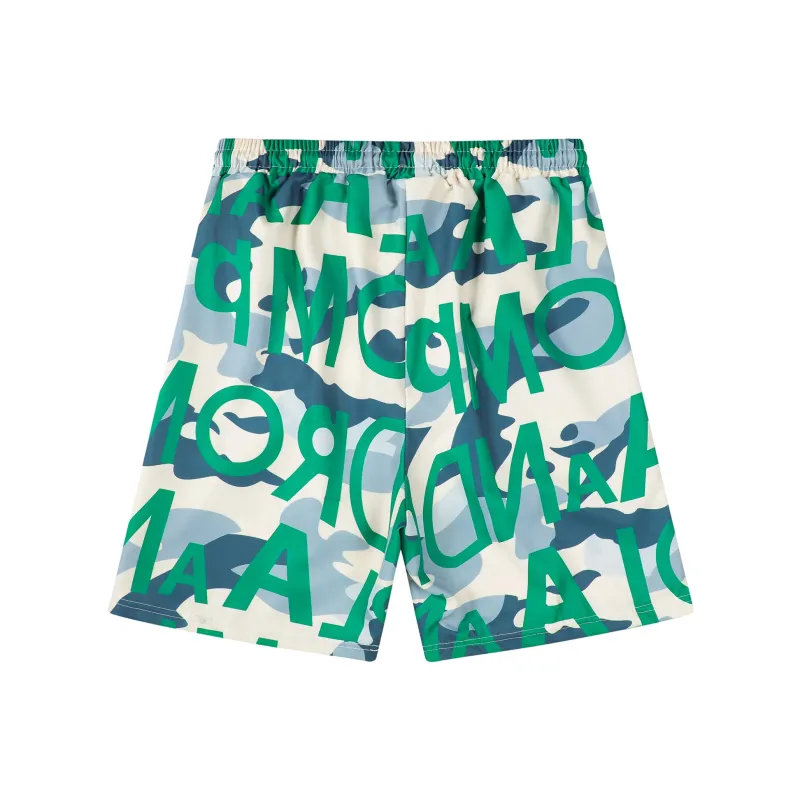 G.M BONNEY Beach Shorts Unisex Green-1