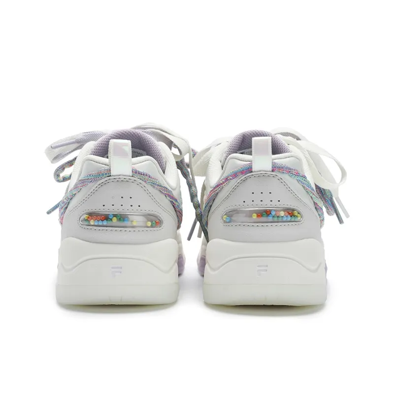 FILA FUSION BANK III Low Top Skateboard Shoes Women's White-4