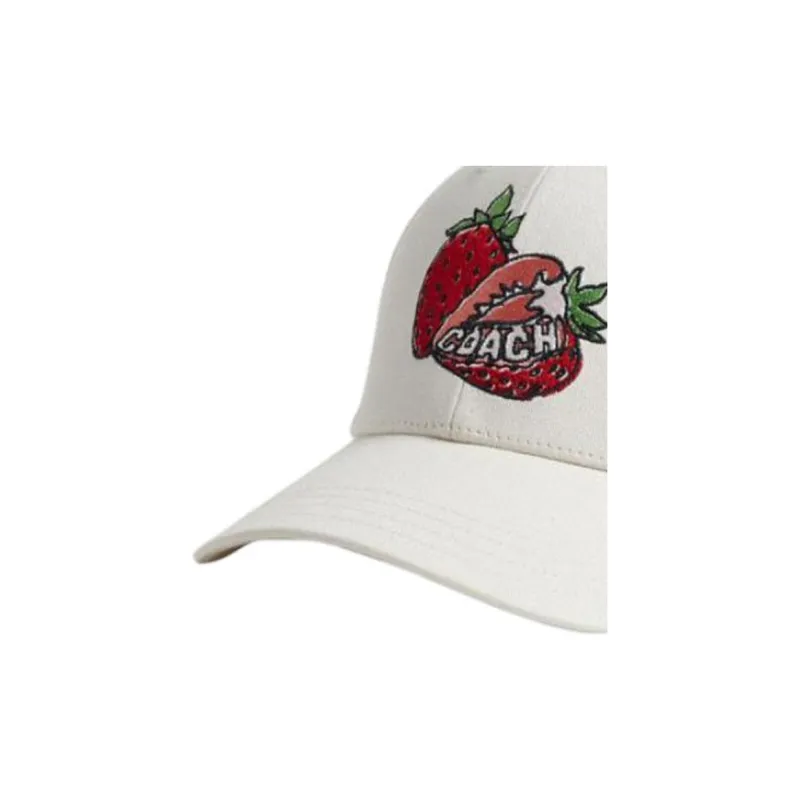 COACH 100% Cotton Baseball Caps Unisex White-1