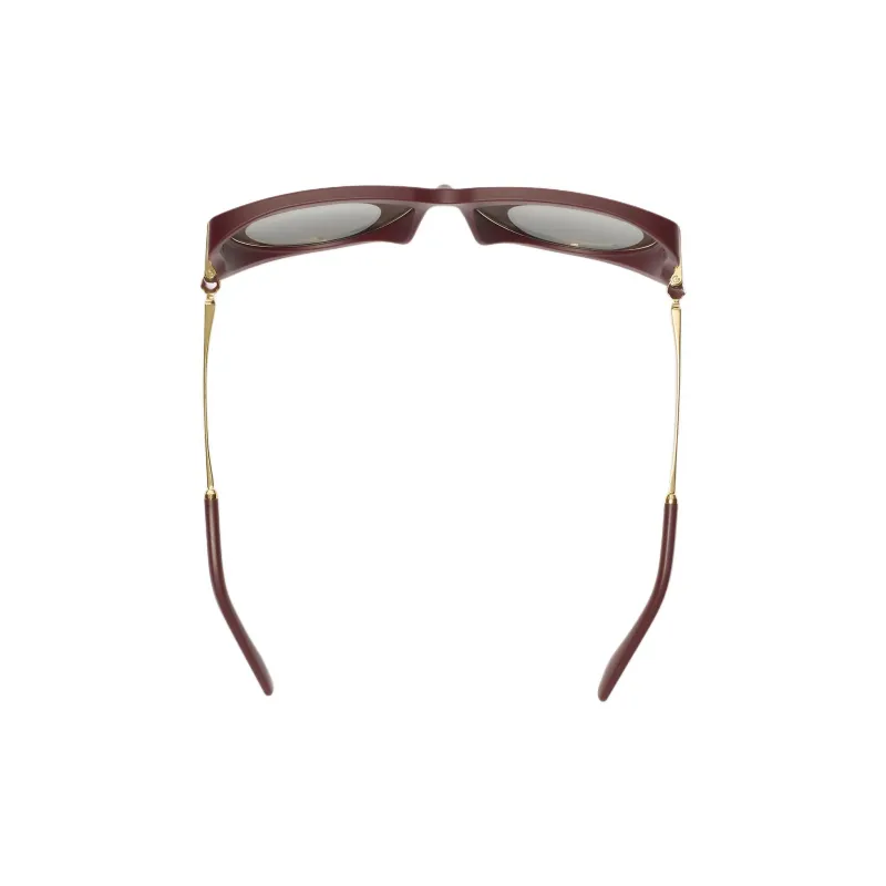 Burberry Nylon Metal Irregular Shape Sunglasses Unisex Brown-2