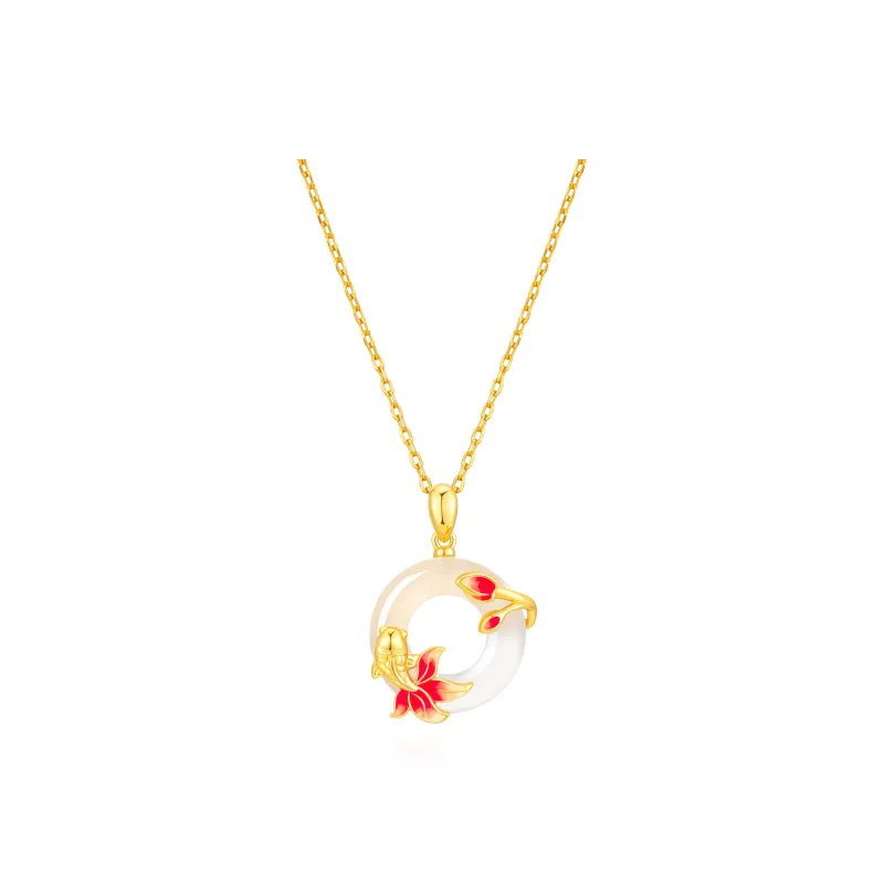 Central Fashion Natural Chalcedony Necklaces Women's-0