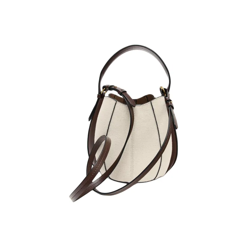 ZARA Cotton Bucket Bag, Shoulder Bag, Crossbody Bag, Handbag Women's Light Beige-1