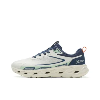 XTEP Cushioning And Breathable Low Top Outdoor Shoes Men's Tea White Ink Teal