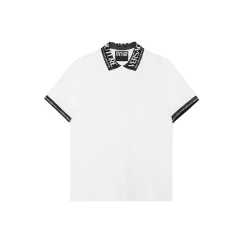 VERSACE JEANS COUTURE Printed collar Polo Shirt
