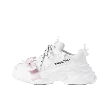 Balenciaga Triple S Lace Low Top Chunky Sneakers Women's White