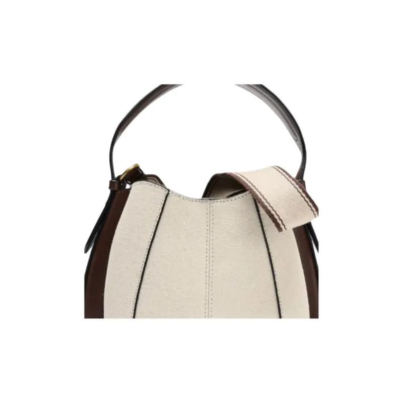 ZARA Cotton Bucket Bag, Shoulder Bag, Crossbody Bag, Handbag Women's Light Beige-5