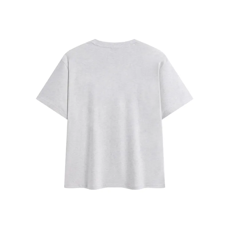 Kappa 1916 Series T Shirt Unisex Light Feather Heather Gray-1