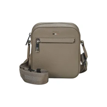 HUGO BOSS Synthetic Leather Crossbody Bag, Shoulder Bag Men's Taupe