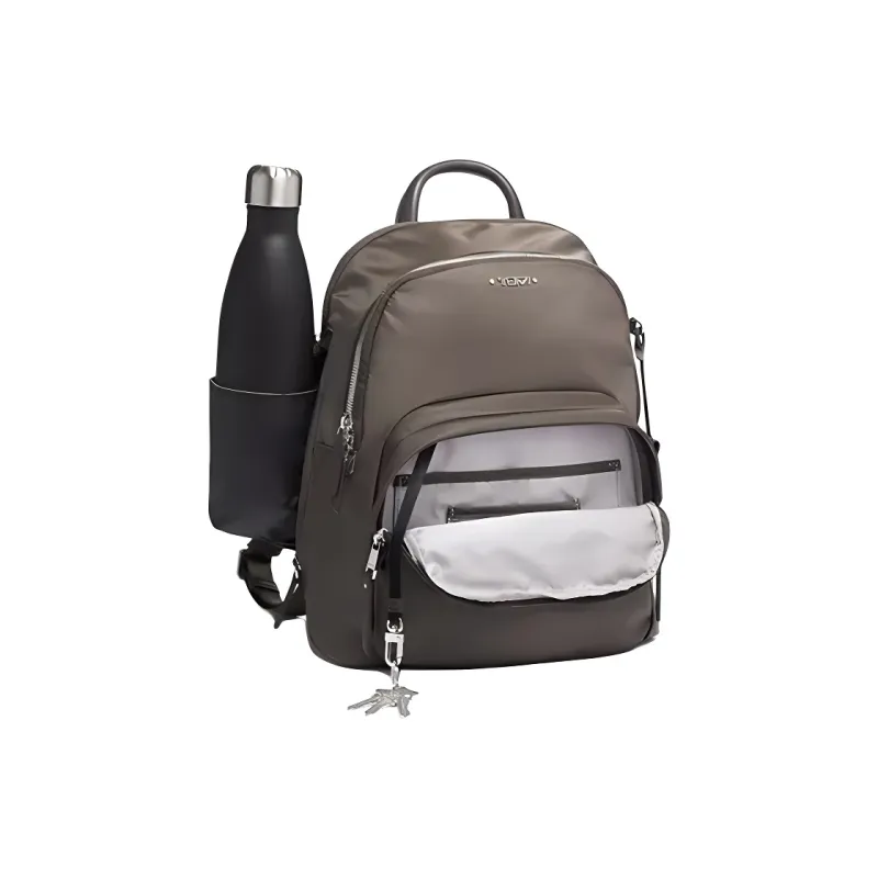 TUMI Nylon Fabric Backpack Medium Size Men's Brown Gray-3