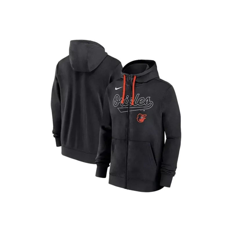 Nike Baltimore Orioles Knockout Script Men's Nike Mlb Full Zip Hoodie-2