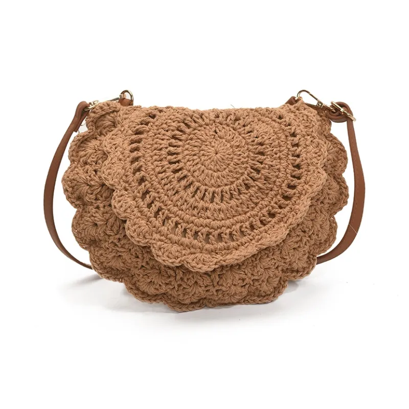 Kewuku Straw Woven Crossbody Bag, Shoulder Bag Women's Multicolor-5