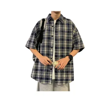 Izexx Shirts Unisex Dark Blue Plaid
