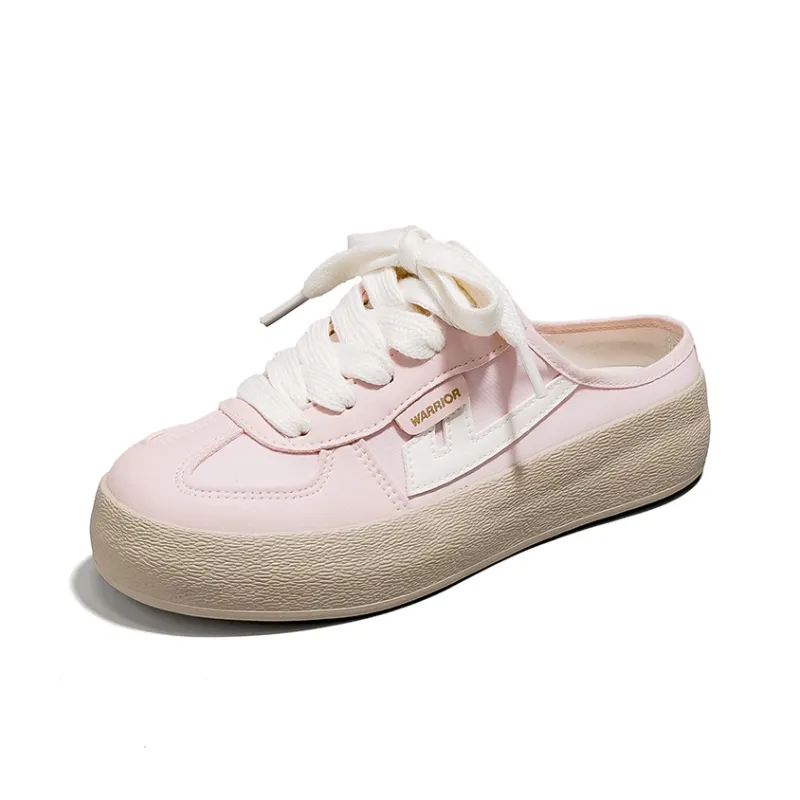 Warrior Low Top Canvas Shoes Women's Pink/Beige-1