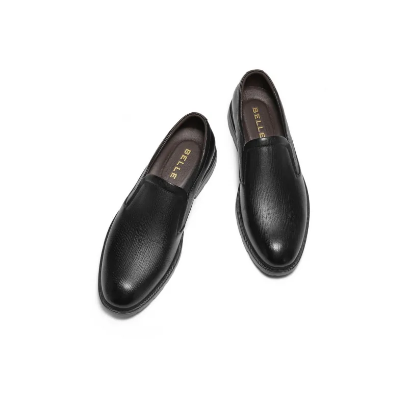 BELLE Men's Casual Shoes Men Low Top Black-2